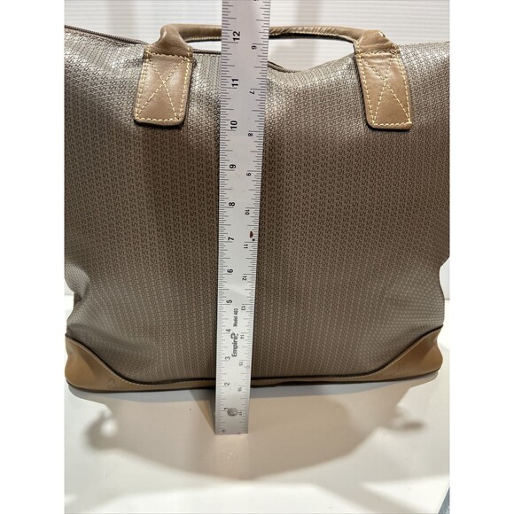Vintage Ricardo of Beverly Hills Beige Tote Travel Overnight Carry All Bag - Picture 13 of 16